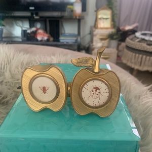 Vintage brass apple picture frame